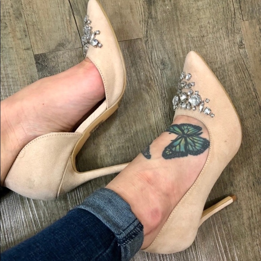 COPY - Blush Faux Suede Pumps